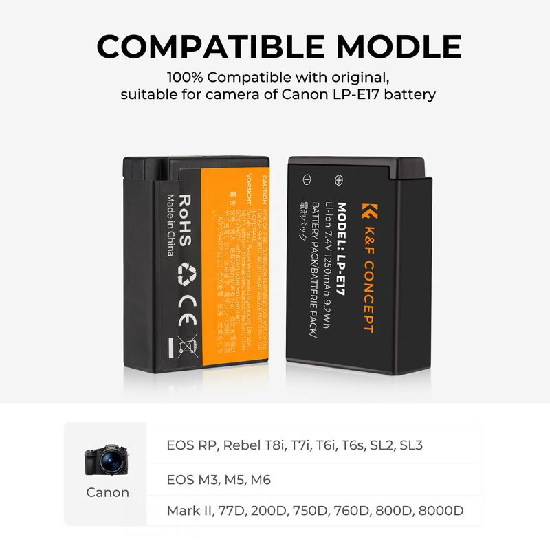 Bater&iacute;a Y Cargador Usb Dual Lp-e17 Para Canon E... image number null