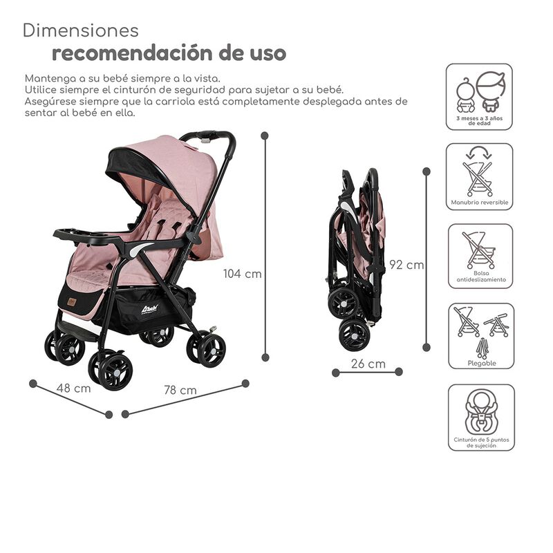 Carriola D&rsquo;Beb&eacute; Reclinable Reversible Tipo Cuni... image number null