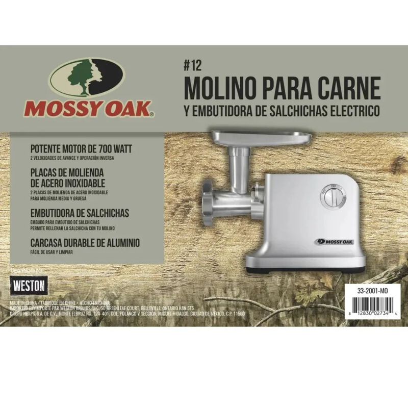 Molino De Carne El&eacute;ctrico Mossy Oak Placas Inox... image number null
