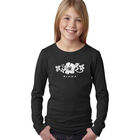 Camiseta De Manga Larga Word Art Para Ni&ntilde;a - Aloha - Negro