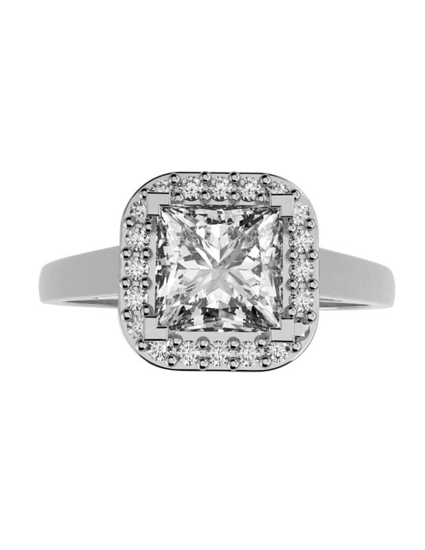 Anillo de Compromiso en Oro de 10K con Circonia... image number null