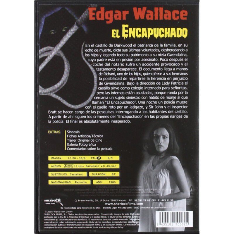 El Encapuchado (el Monje Siniestro) [dvd] (1965... image number null