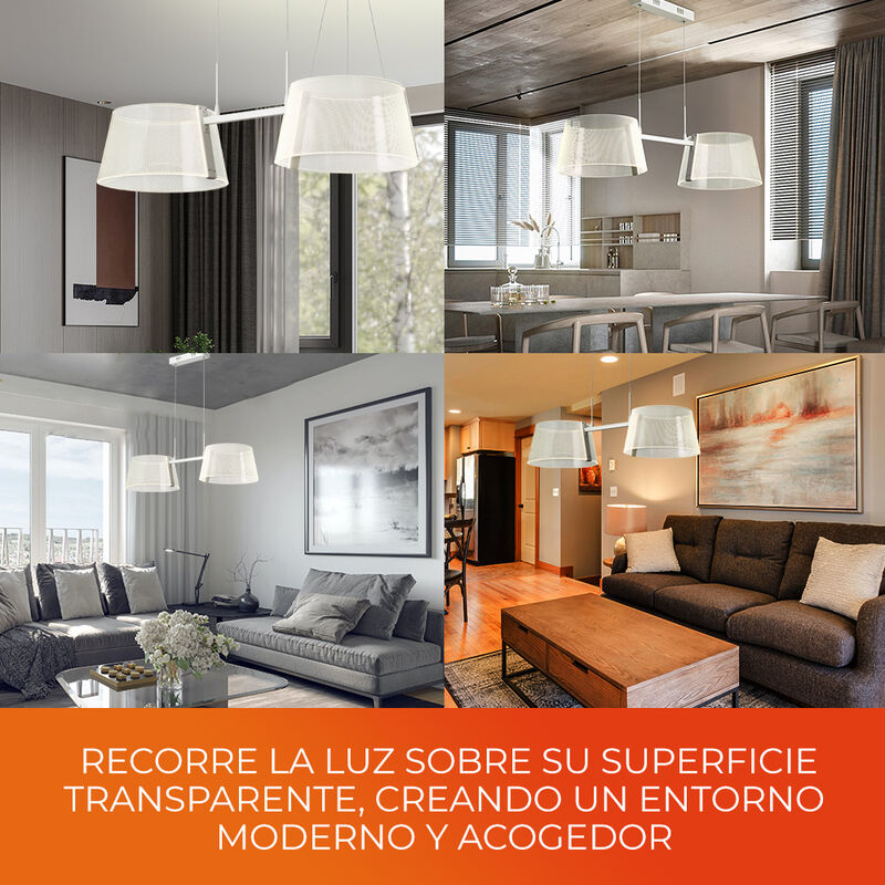 L&aacute;mpara Colgante LED de Acr&iacute;lico 1.20 m de Altu... image number null