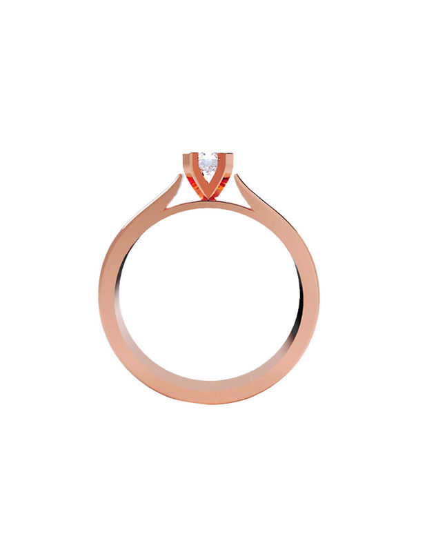 Anillo de Compromiso en Oro de 10K con Circonia... image number null