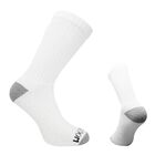 Fruit of the Loom 5 Pares de Calcetas para Niño, Color Blanco Punta y Talón Gris ,Talla Chica, Afelpadas