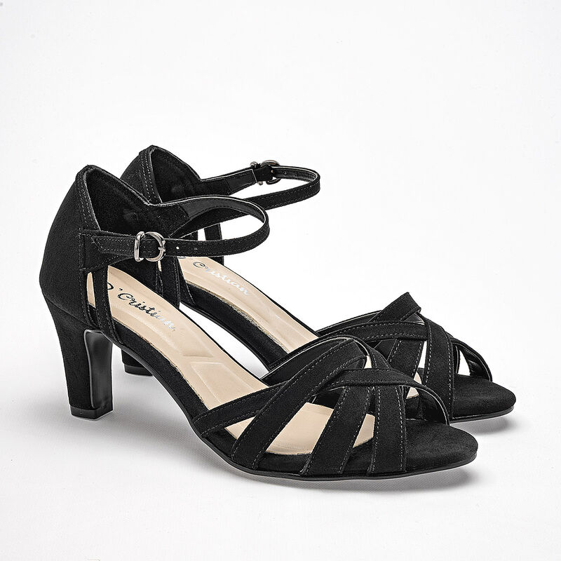 D'Cristian zapatilla semiabierta para mujer neg... image number null