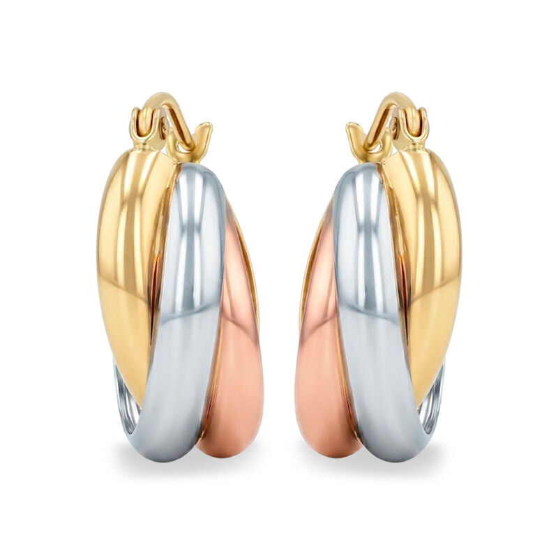 Arracadas De Oro Florentino 14k (10 Mm Aprox) image number null