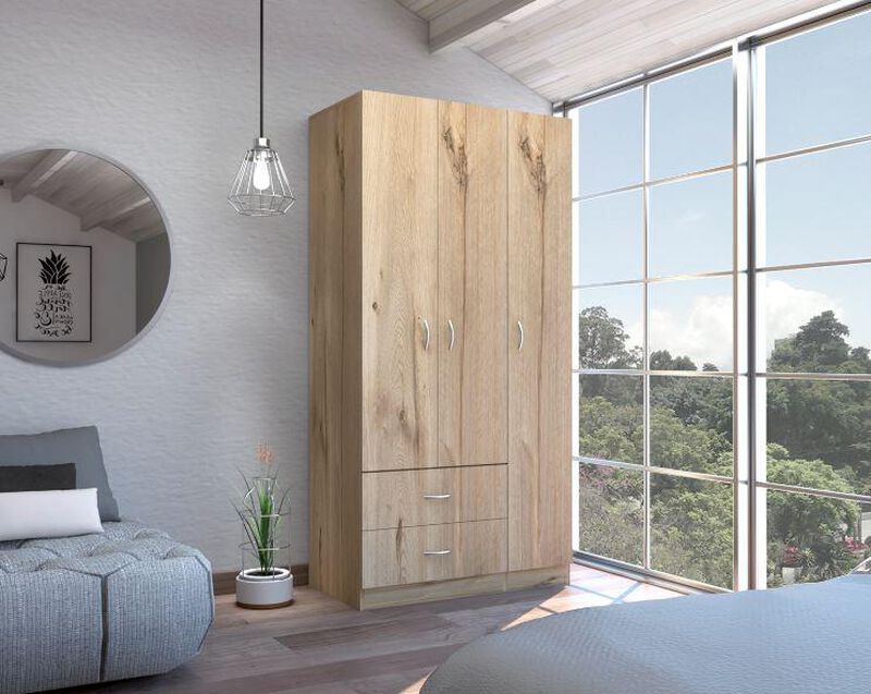 Closet América Café Claro y Blanco Virtual Mueb... image number null