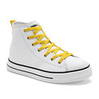 Moramora Tenis urbano para mujer blanco amarillo