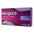 Allegra D Tabletas 25 Mg/60 Mg, 10 Tabletas