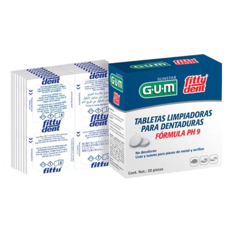 Gum Fitty Dent Tabletas Limpiadoras 20 Pzs image number null