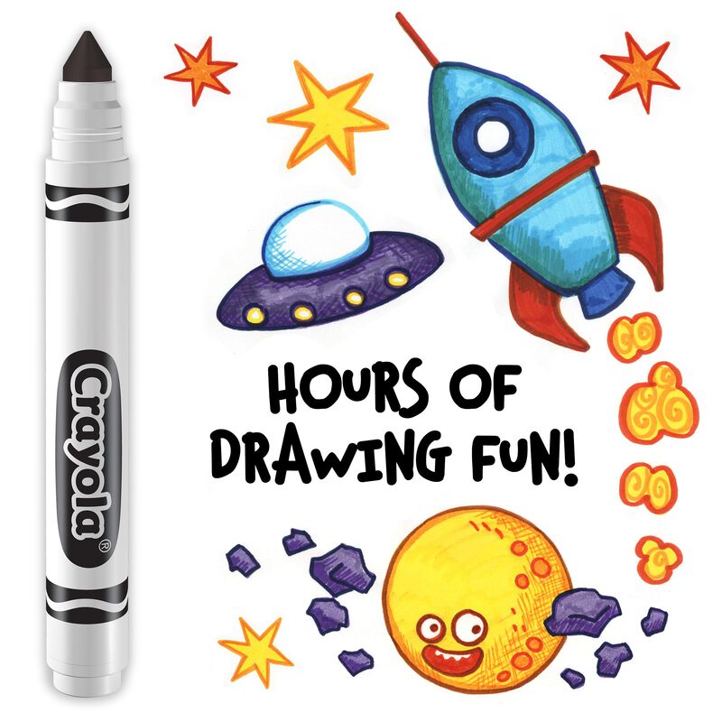Rotulador Crayola, Lavable, Negro, 12 Quilates,... image number null