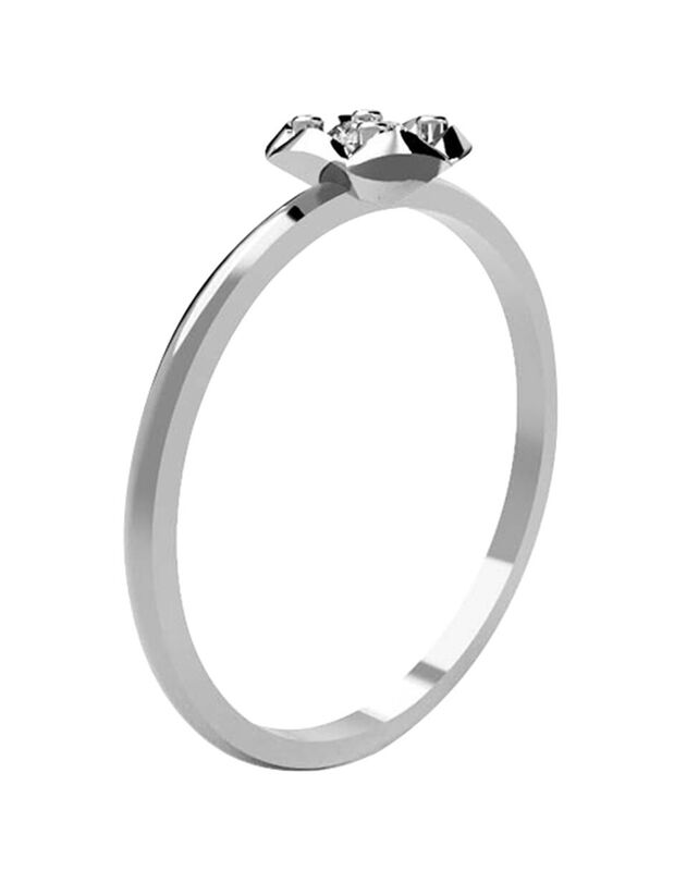 Anillo de Compromiso en Oro Blanco  de 10K con ... image number null