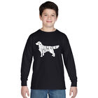 Camiseta De Manga Larga Word Art Para Ni&ntilde;o - Golden Retreiver - Negro
