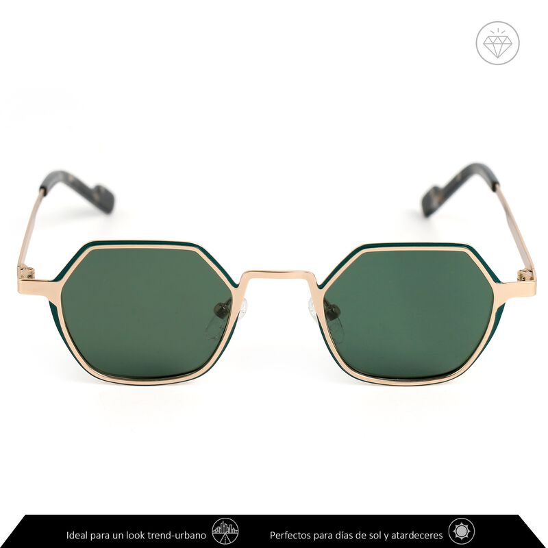 Lentes De Sol Xolek 144 Met&aacute;lico Hexagonal Uv P... image number null