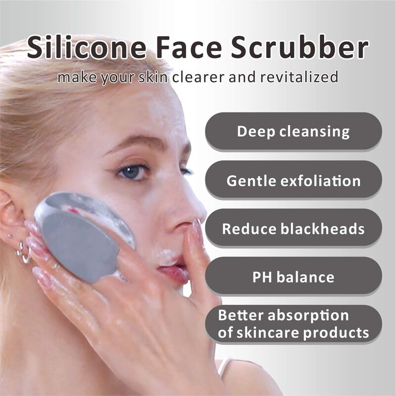 Esponja Facial De Silicona Hieerbus, Paquete De... image number null
