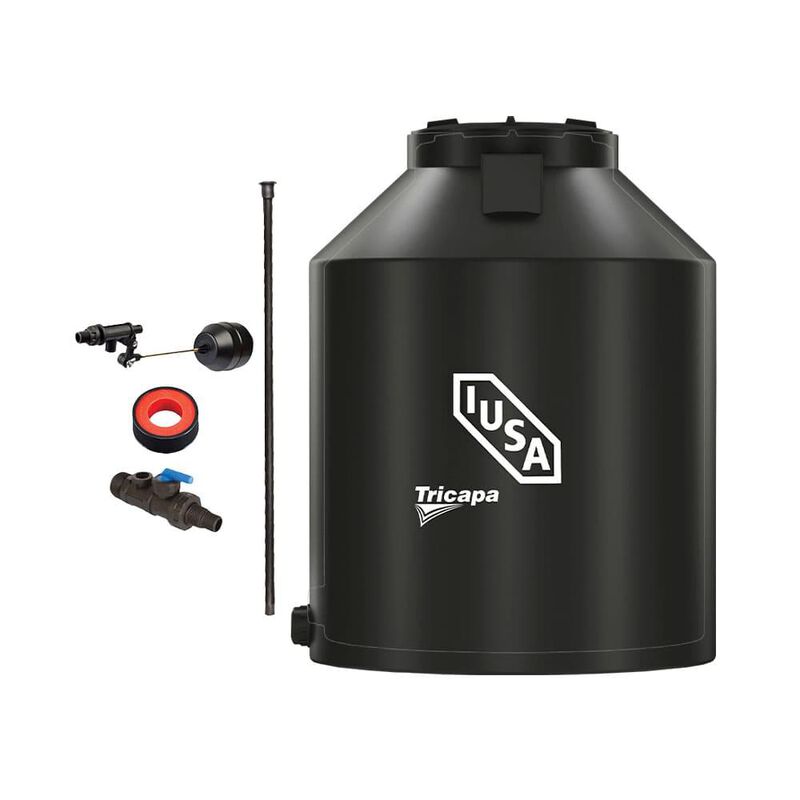 Tinaco Tricapa Iusa, 450 L., Negro + Accesorios... image number null