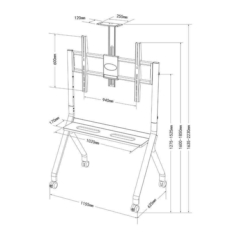 Soporte Para Tv Con Ruedas 55" - 110" Audiobahn... image number null