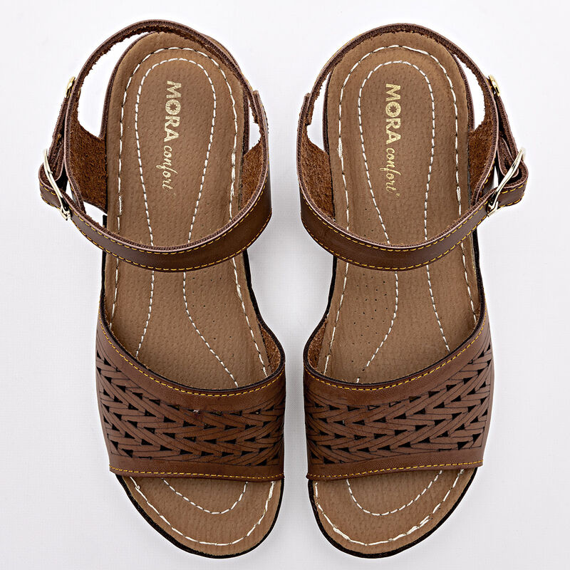 Mora Confort Sandalia para mujer camel image number null
