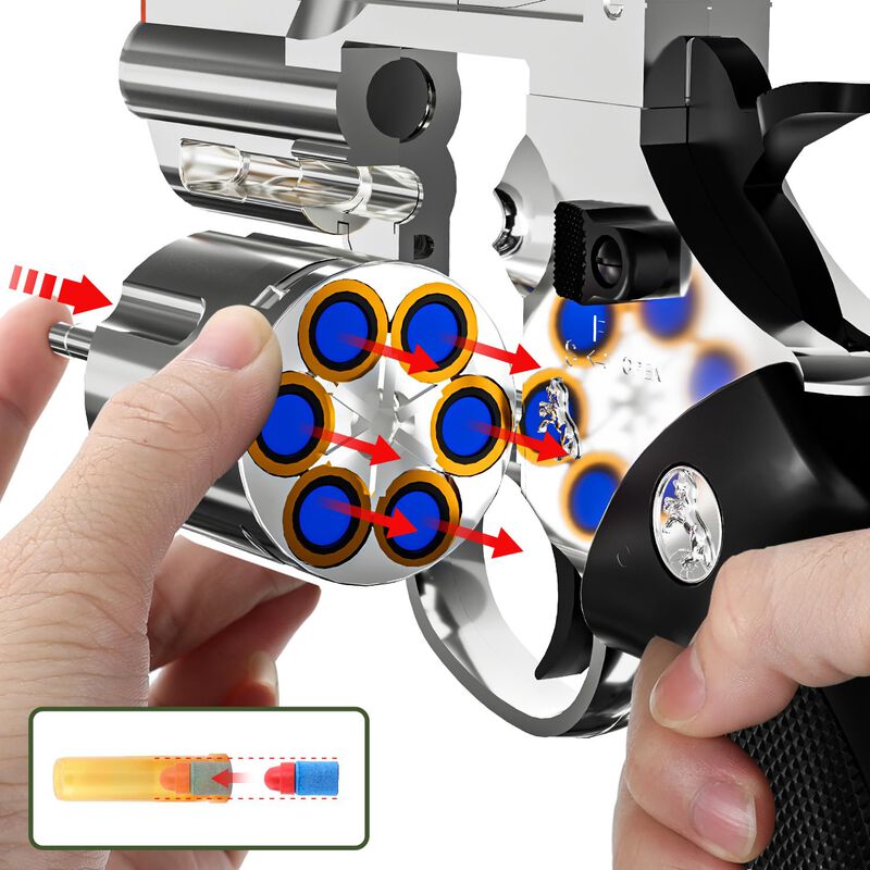 Pistola De Juguete Foam Blaster Soft Bullet Rev... image number null