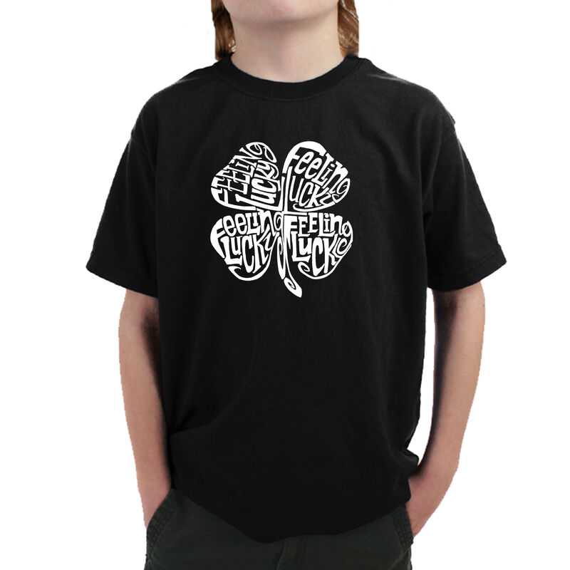 Camiseta Word Art Para Ni&ntilde;o - Feeling Lucky - N... image number null