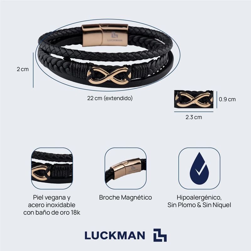 Pulsera Hombre, Brazalete Acero Inoxidable, Reg... image number null