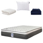 Colch&oacute;n Queen Size Phantom + Almohada One + Protector Ultra + 1 juego de S&aacute;banas Softy