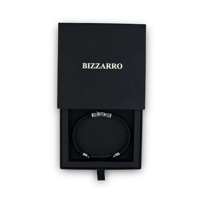 Pulsera De Acero En Color Blanco Y Negro Con Pi... image number null