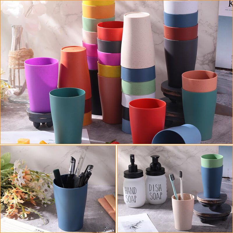 Mifoci Pack De 32 Vasos De Paja De Trigo Reutil... image number null