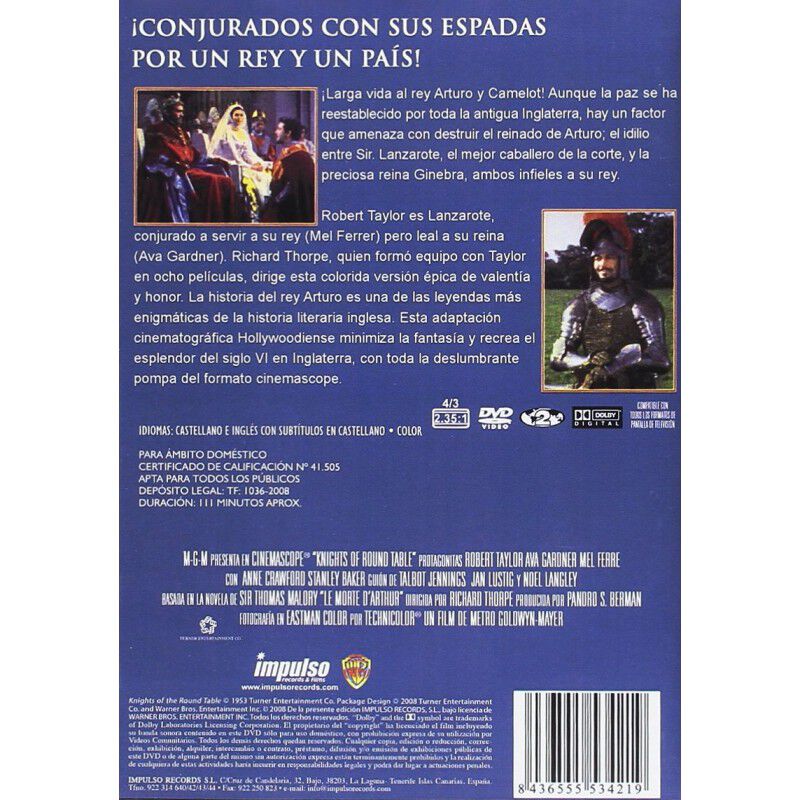 Los Caballeros Del Rey Arturo Dvdr image number null