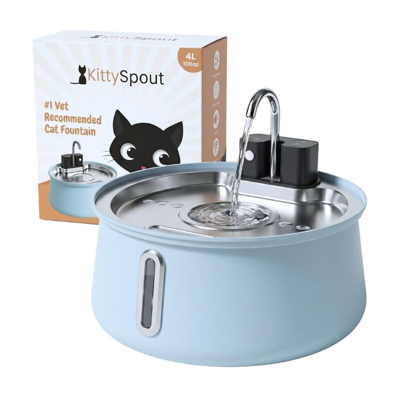 Fuente Para Gatos Kittyspout 4l Acero Inoxidabl... image number null
