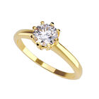 Anillo de Compromiso de 14K con Diamante de Laboratorio 0.50 CT F VS1 Talla 8 ORO AMARILLO 14K &ndash; / FJ700-50-14Y-LG-8