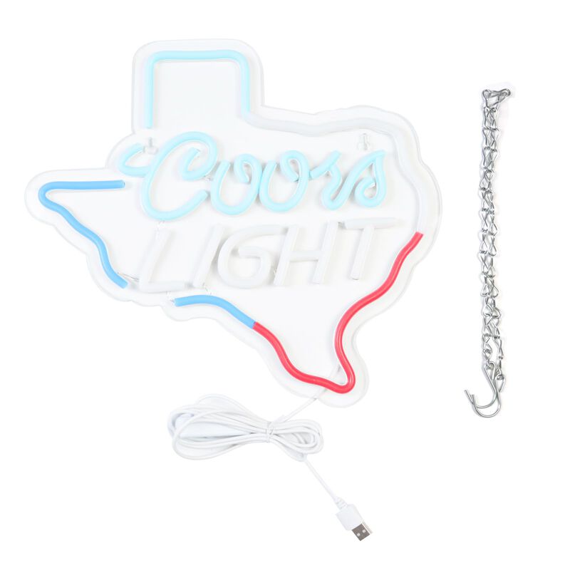 Letrero Led De Ne&oacute;n Jfllamp Texas Coors Light, ... image number null
