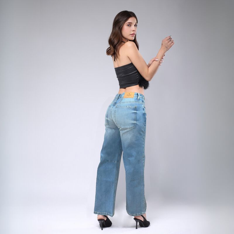 Jeans pierna Recta Savi Jeans Azul Claro Tiro M... image number null