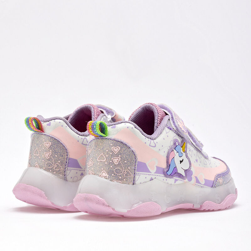 Letritas demsy Tenis urbano para ni&ntilde;a. Blanco r... image number null