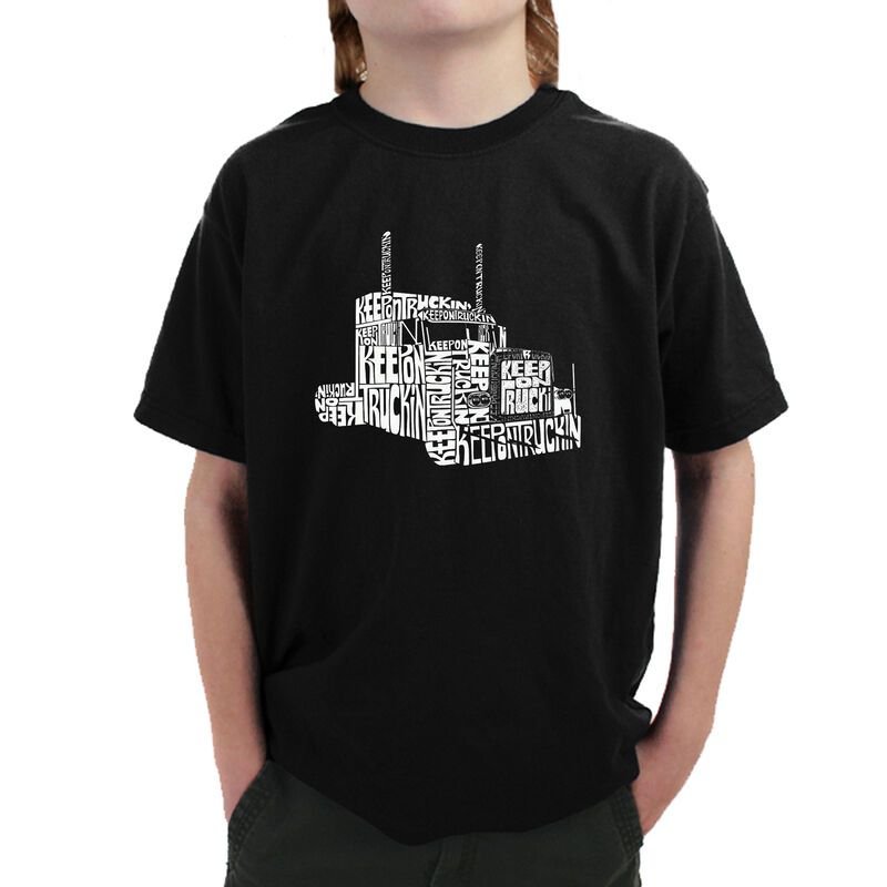 Camiseta Word Art Para Ni&ntilde;o - KEEP ON TRUCKIN' ... image number null