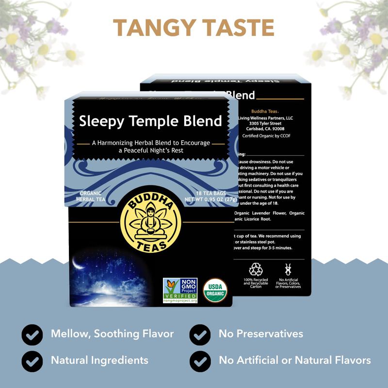 Buddha Teas &ndash; Sleepy Temple (18 Bolsas, Org&aacute;nic... image number null