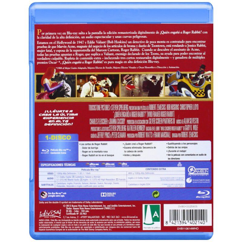 &iquest;QUI&Eacute;N ENGA&Ntilde;&Oacute; A ROGER RABBIT? (BLU-RAY) image number null