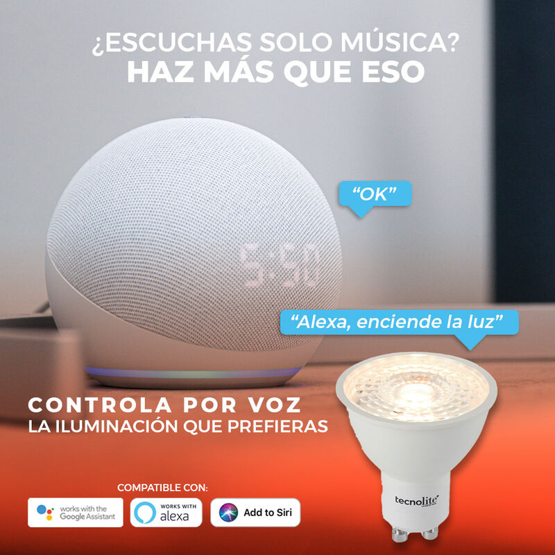 Foco Inteligente Led 5w Gu10 Atenuable Tecnolit... image number null