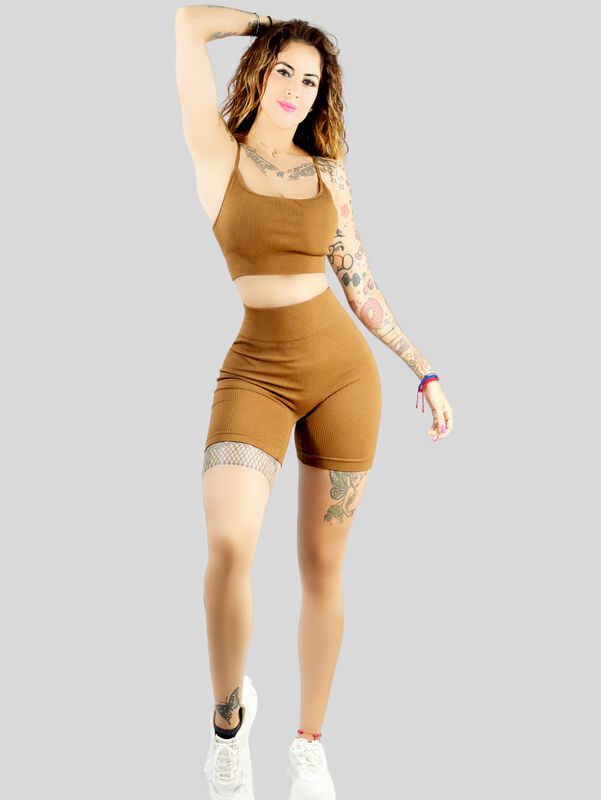 Set De Dos Conjunto Deportivo Casual Mujer Shor... image number null