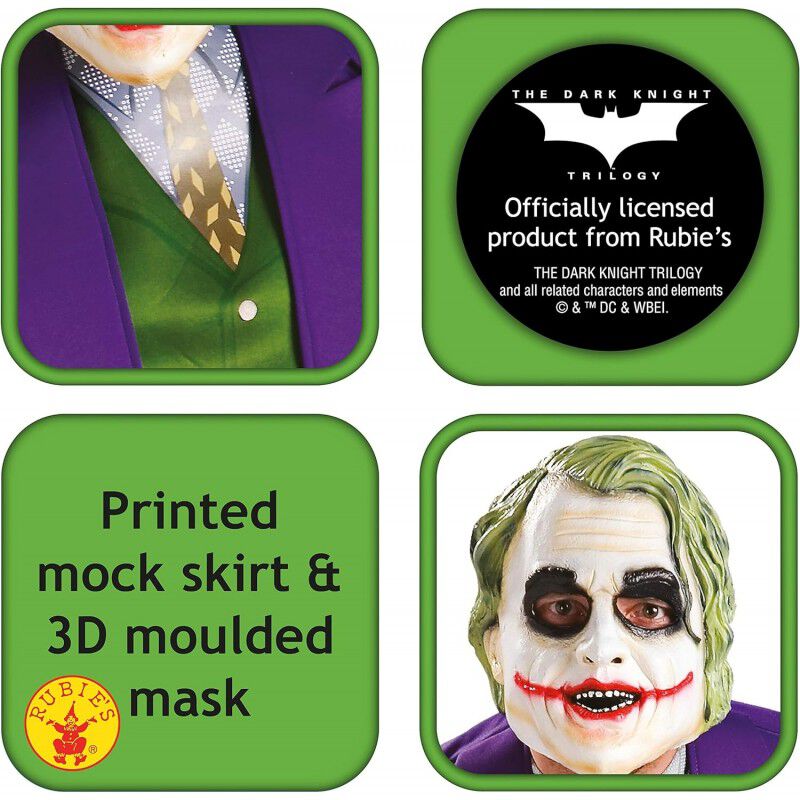 Disfraz Y M&aacute;scara Joker El Caballero Oscuro Bat... image number null