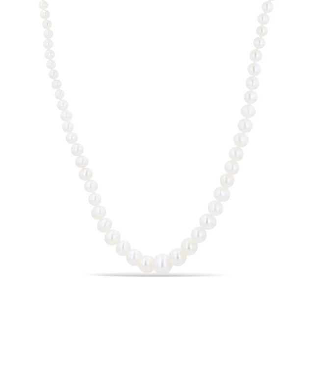 Collar De Perlas  Con Oro Amarillo De 14k image number null