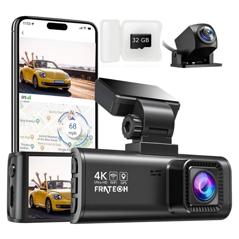 Cámara Dual para Automóvil 4K+1080P con WiFi, V... image number null