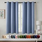 Cortinas Miulee 102x160 Cm Azul Denim - Juego De 2 Paneles