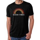 Camiseta Mezcla Premium Word Art Para Hombre - Good Vibes - Negro
