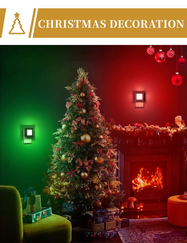 Luz Nocturna Doresshop Red [paquete De 2] Senso... image number null