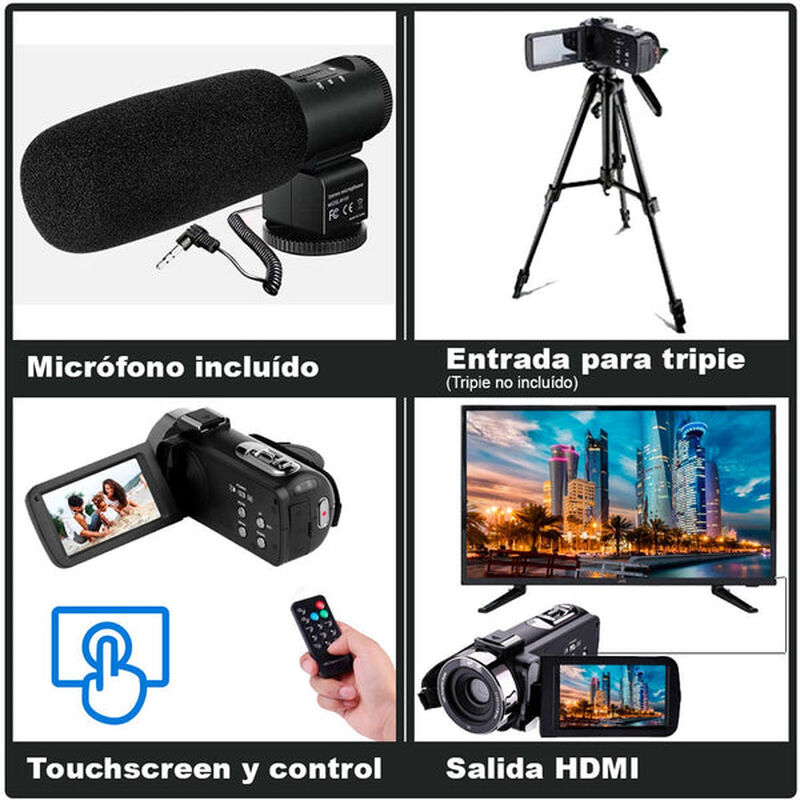 Videocámara Vak 809 Micrófono Nocturna 24mp Tou... image number null