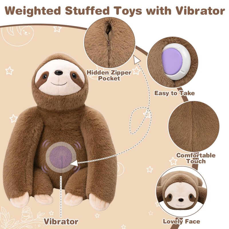 Almohada De Peluche Vibradora Con Peso Joyreal ... image number null
