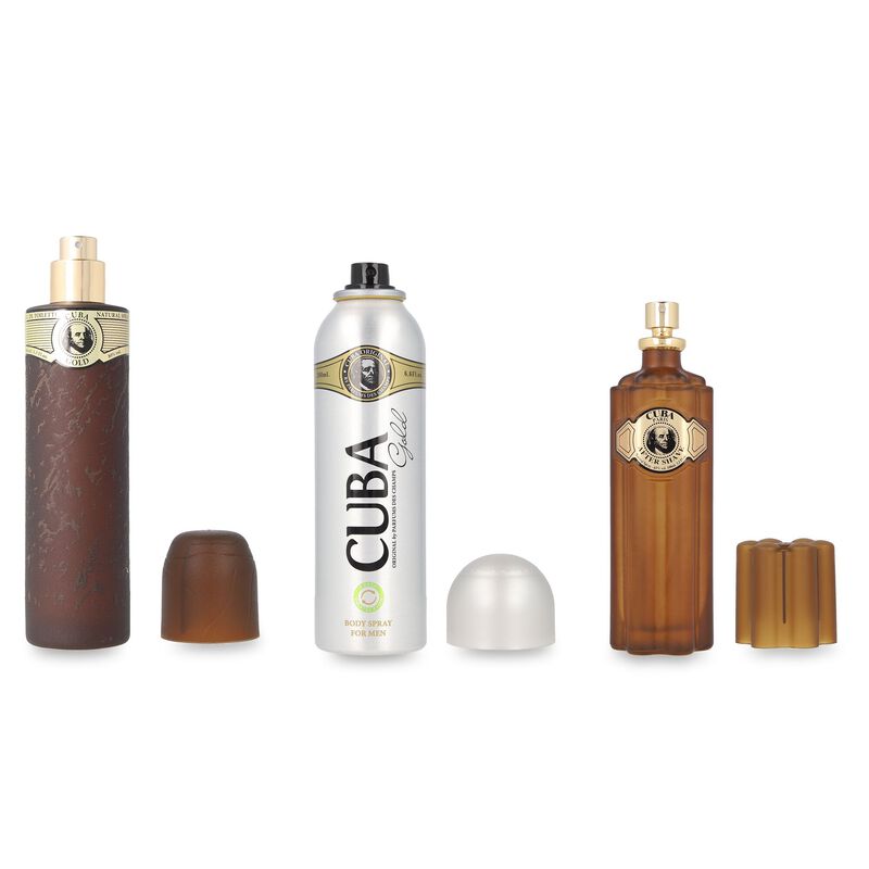 Set Cuba Gold 3pzs, fragancia 100ml Edt Spray/ ... image number null