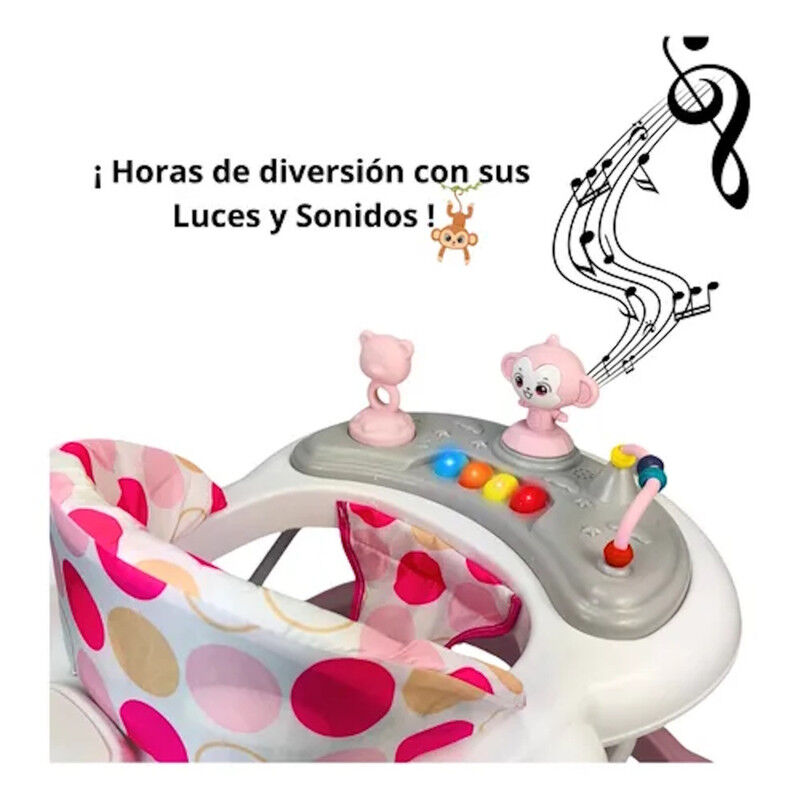 Andadera Rosa Para Beb&eacute; Changuito 4 Alturas Con... image number null